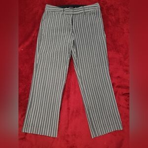 Express Black Pants with White Stripes